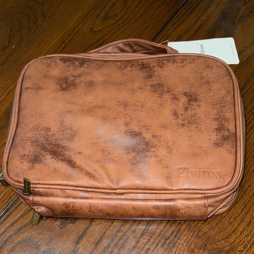 Tan Toiletry Bag for Men